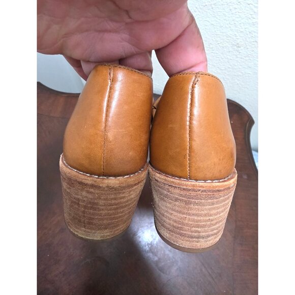 Madewell Women's Tan Leather Pointed Toe Heeled Mules Size 7 - Picture 5 of 12